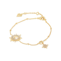 Sunlit Crescent Gold Bracelet