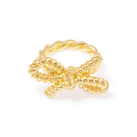 Ribbed Bow Gold Ring | Wanderlust + Co