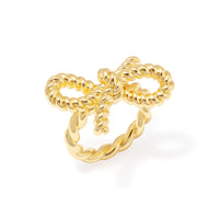 Ribbed Bow Gold Ring | Wanderlust + Co