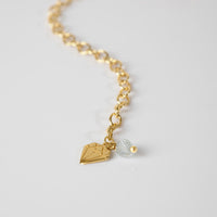 Beryl 4mm Moonstone Gold Beaded Necklace | Wanderlust + Co 