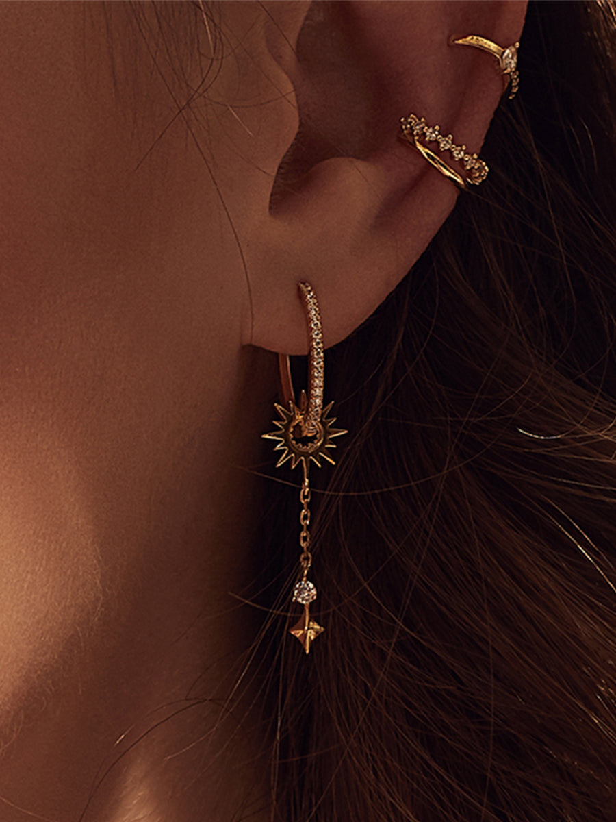 Sunlit Drop Gold Earrings | Wanderlust + Co