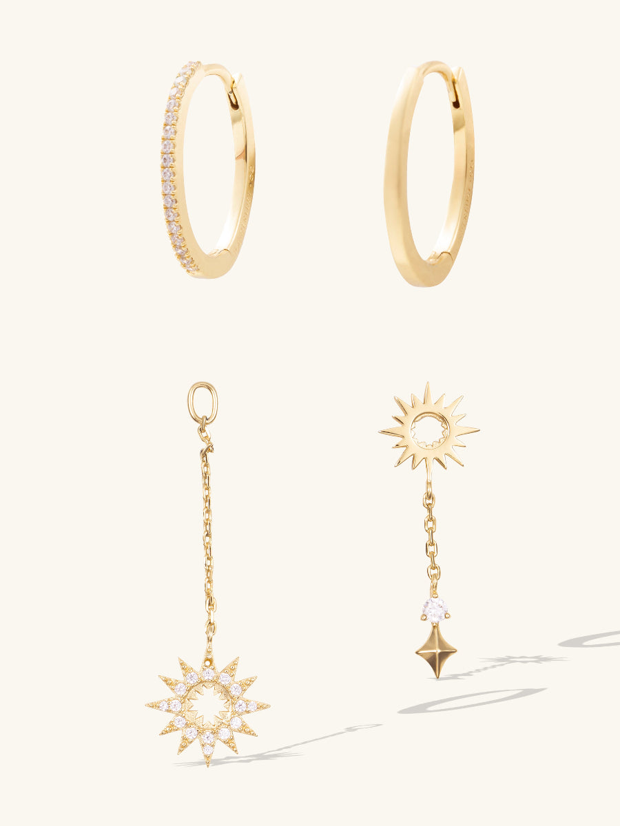 Sunlit Drop Gold Earrings | Wanderlust + Co