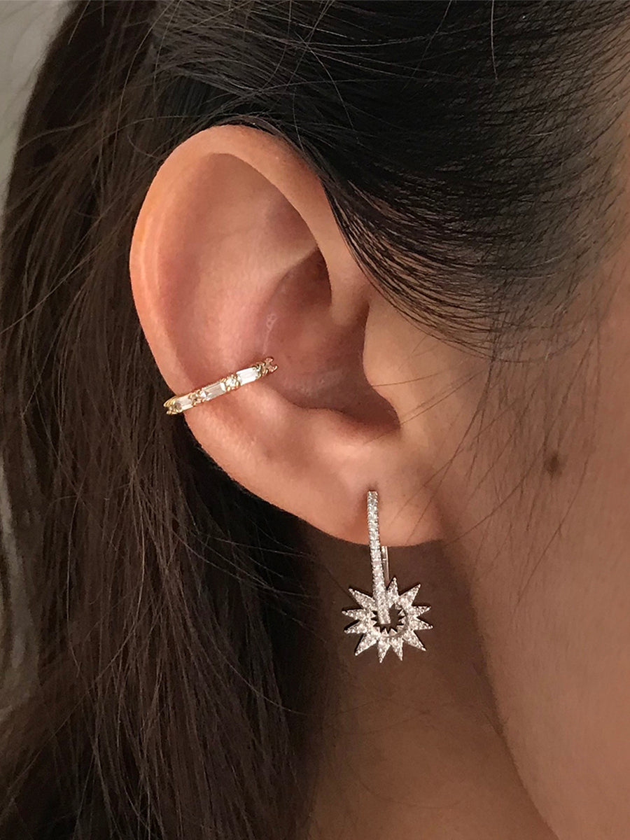 Sunlit Hoop Silver Earrings | Wanderlust + Co