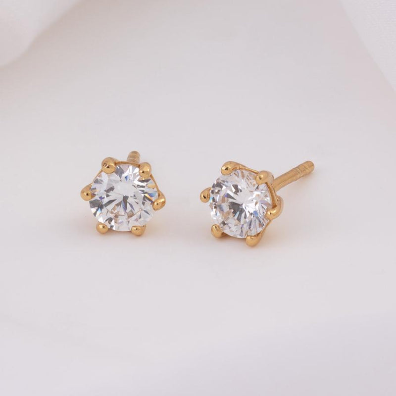 Brilliant Gold Stud Earrings