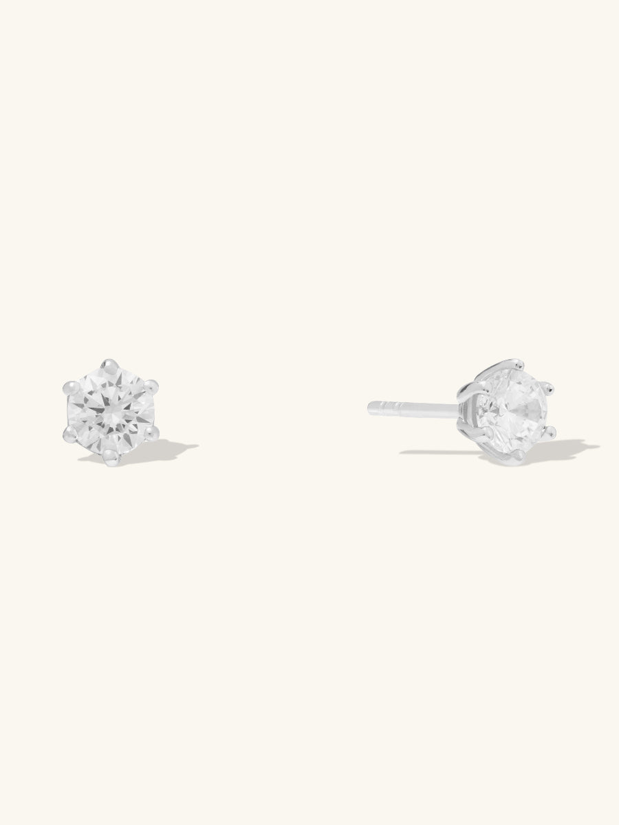 Brilliant Silver Stud Earrings | Wanderlust + Co