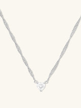 Heart Silver Necklace | Wanderlust + Co