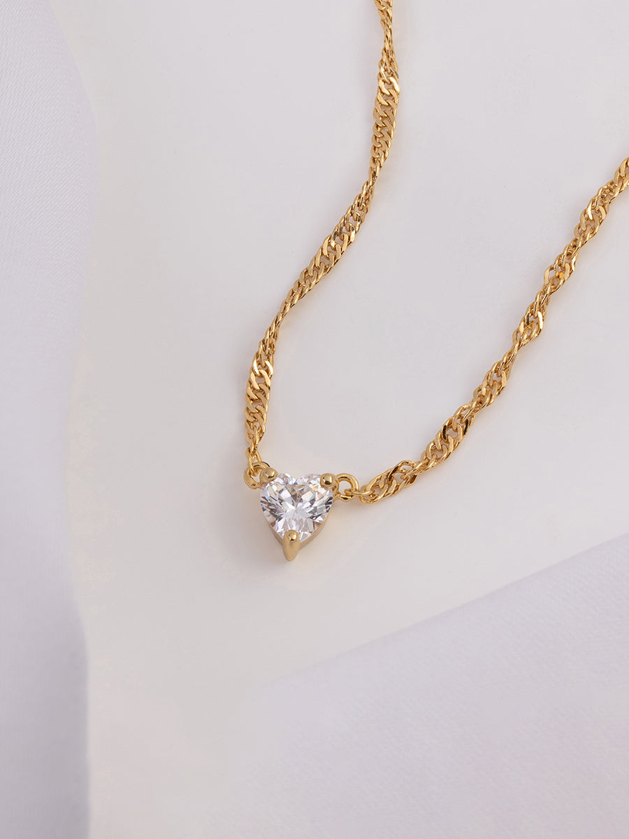 Heart Gold Necklace | Wanderlust + Co