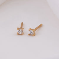 Princess Gold Stud Earrings | Wanderlust + Co