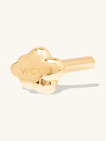 Cloud 14K Solid Gold Flat Back Earring Post