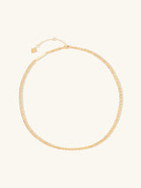 Figaro Link Chain 14K Gold Vermeil Necklace | Wanderlust + Co