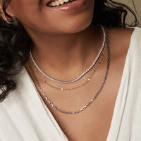 Alaia Box Chain Silver Necklace | Wanderlust + Co