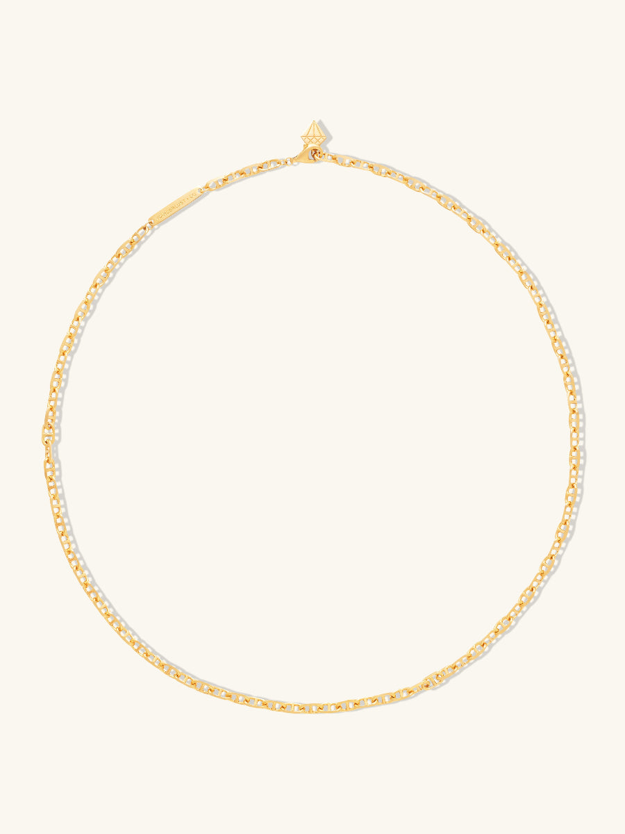 Petite Link Anchor 14K Gold Vermeil Necklace | Wanderlust + Co