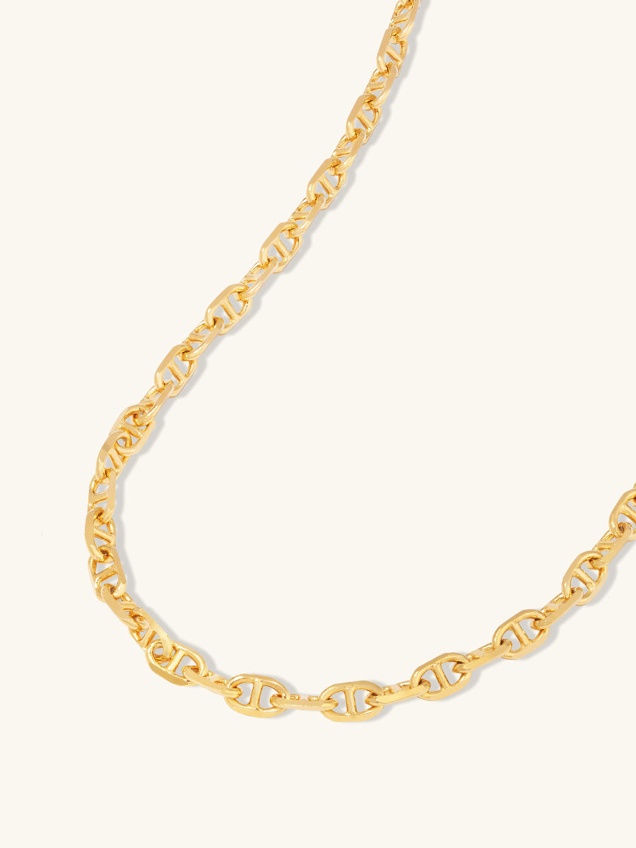 Petite Link Anchor 14K Gold Vermeil Necklace | Wanderlust + Co