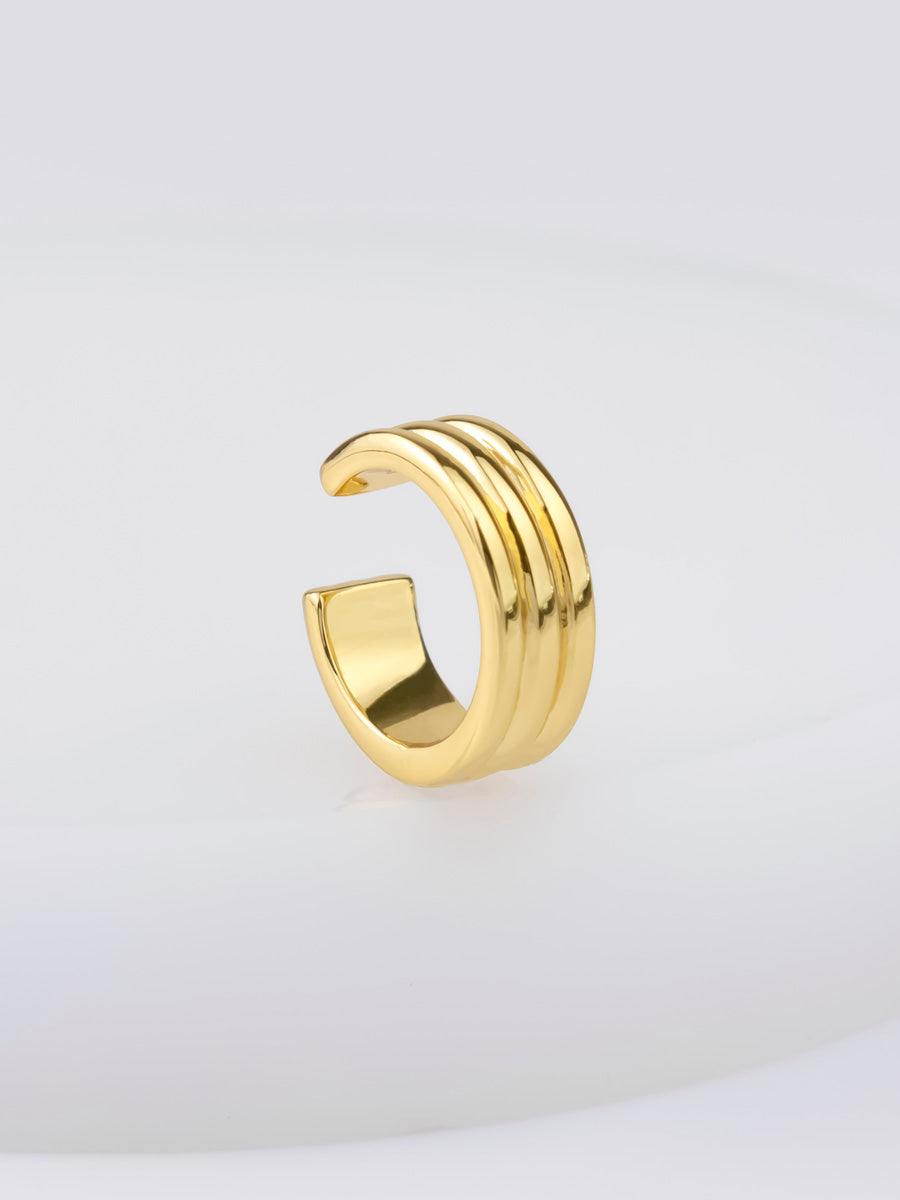 Triple Band Gold Ear Cuff | Wanderlust + Co