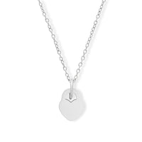 Engravable Heart Silver Necklace | Wanderlust + Co
