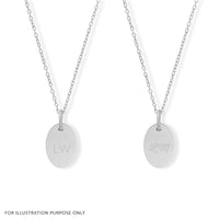 Engravable Oval Silver Necklace | Wanderlust + Co