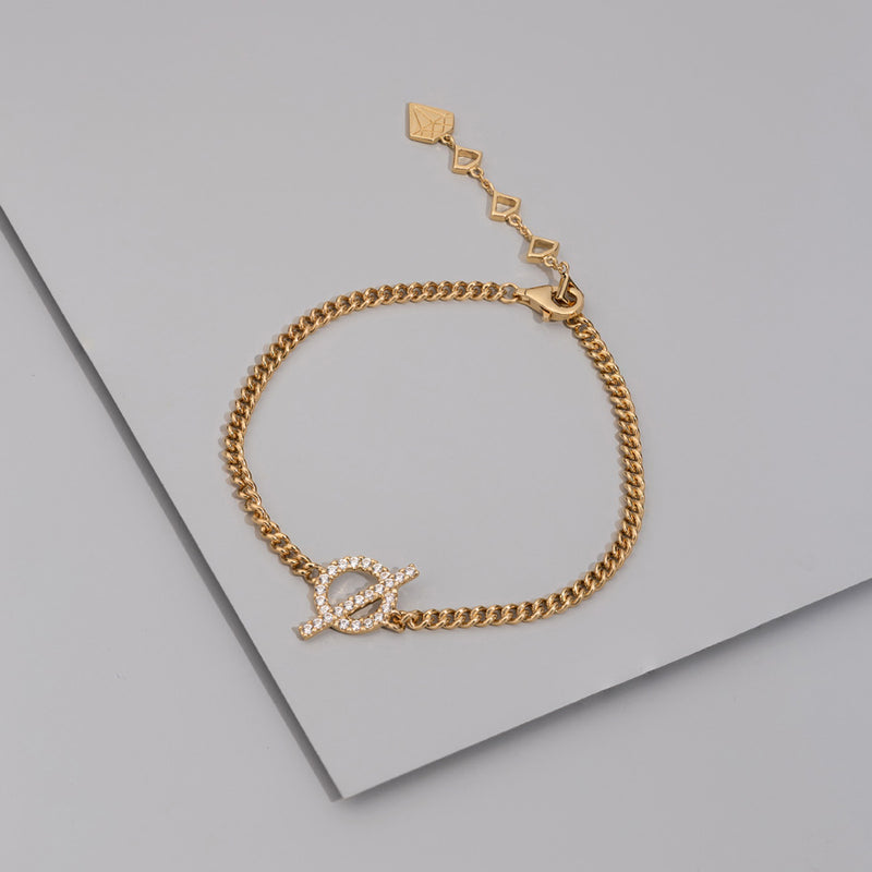 Zoë Chicco 14k Gold Medium Square Oval Link Chain Toggle Bracelet – ZOË  CHICCO