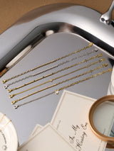 Pave 14K Gold Vermeil Blush Mini Tennis Chain Bracelet | Wanderlust + Co