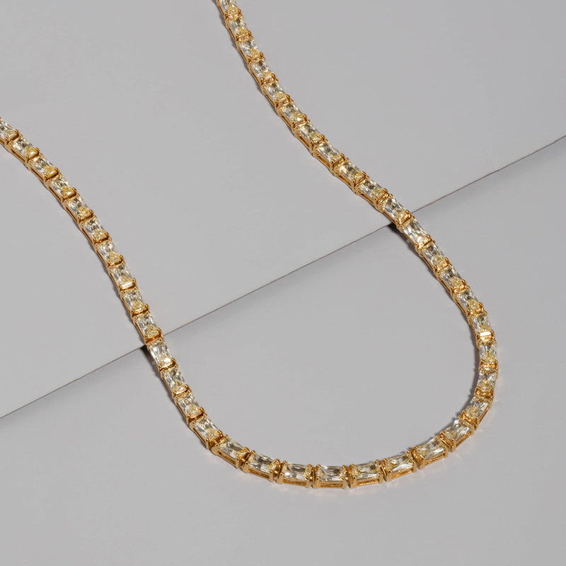 Buy Baguette Diamond Necklace in 14k Gold / Diamond Bar Necklace /  Horizontal Bar Baguette Necklace / Rose Gold Necklace by Ferkos Fine Jewelry  Online in India - Etsy