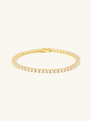 Pave 14K Gold Vermeil Tennis Bracelet | Wanderlust + Co