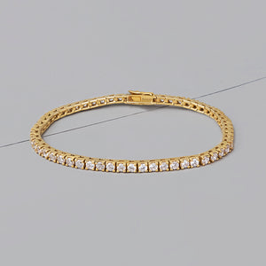 Pave 14K Gold Vermeil Tennis Bracelet