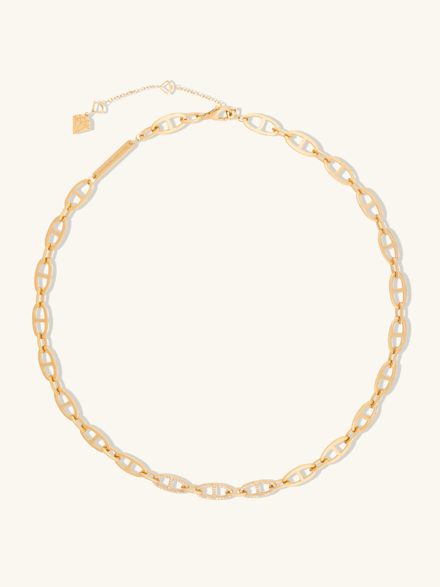 Multi Link Anchor 14K Gold Vermeil Necklace | Wanderlust + Co