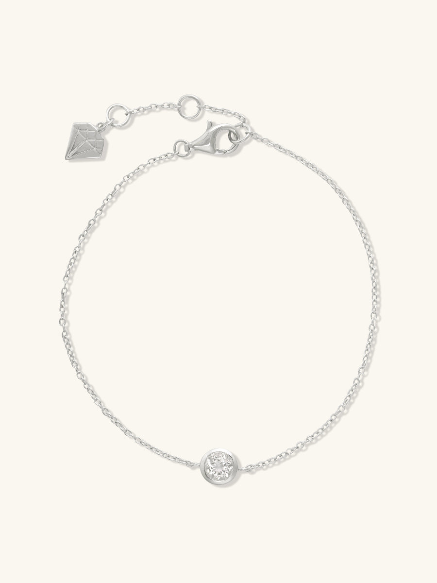 Brilliant Bezel 925 Sterling Silver Bracelet | Wanderlust + Co