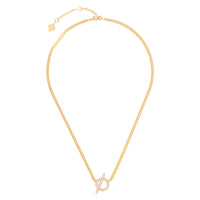 Curb Chain Pave Toggle 14K Gold Vermeil Necklace | Wanderlust + Co
