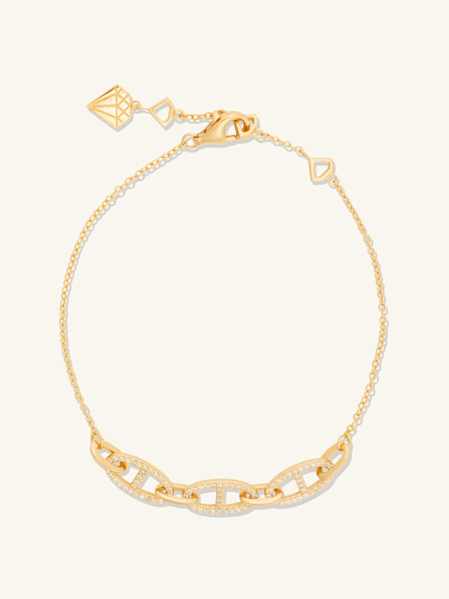 Link Anchor 14K Gold Vermeil Bracelet | Wanderlust + Co