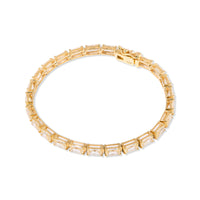 Pave 18K Gold Vermeil Canary Baguette Tennis Bracelet | Wanderlust + Co