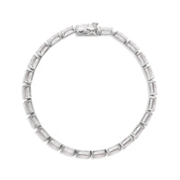Pave 925 Sterling Silver Baguette Tennis Bracelet | Wanderlust + Co