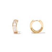 Pave Baguette 14K Gold Vermeil Earrings | Wanderlust + Co