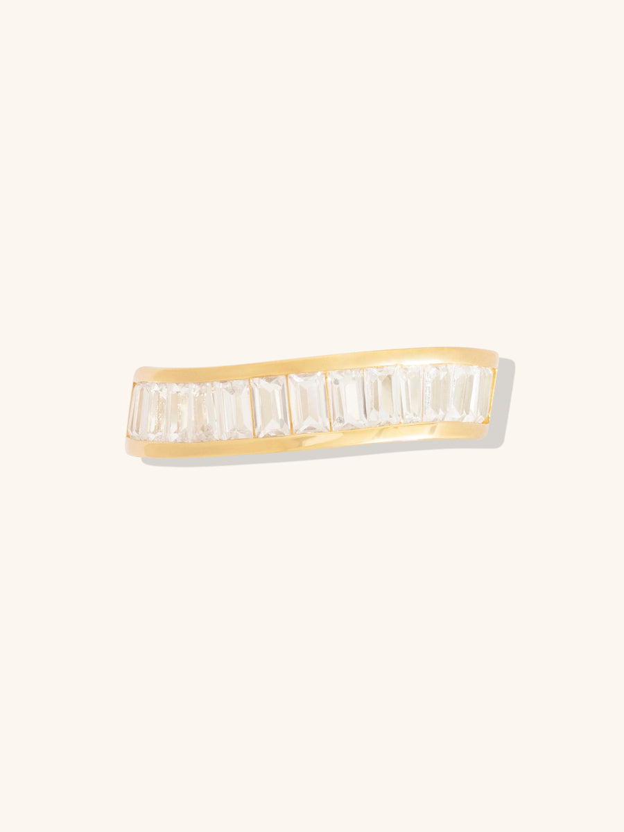 Pave Baguette 14K Gold Vermeil Ring | Wanderlust + Co