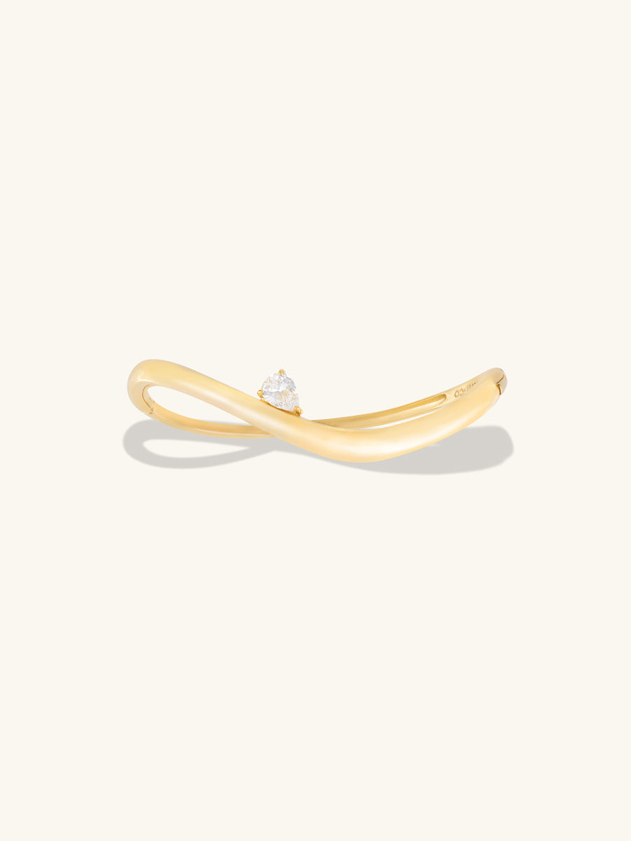 Flow Diamante 14K Gold Vermeil Bangle | Wanderlust + Co