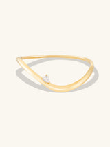 Flow Diamante 14K Gold Vermeil Bangle | Wanderlust + Co