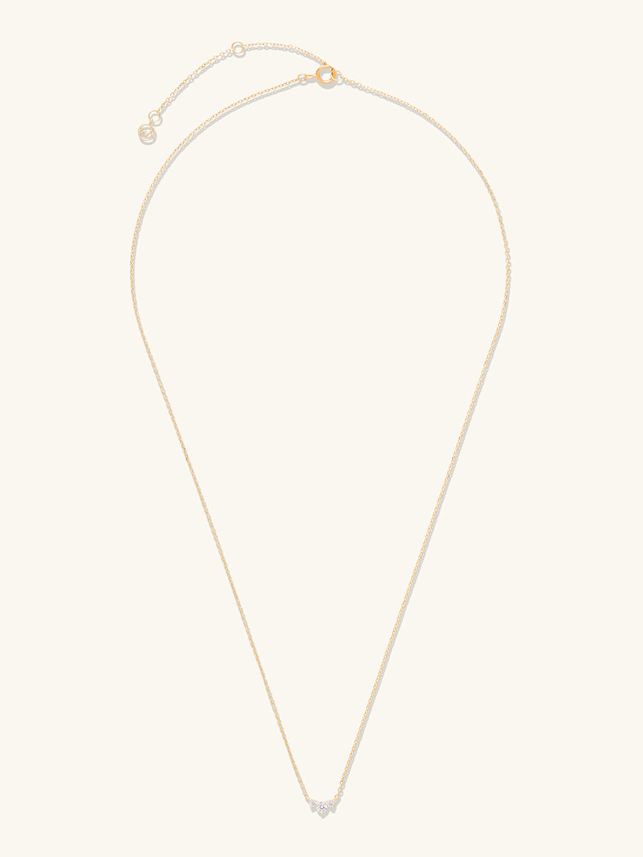 Diamond Sunrays 14K Solid Gold Necklace | Wanderlust + Co