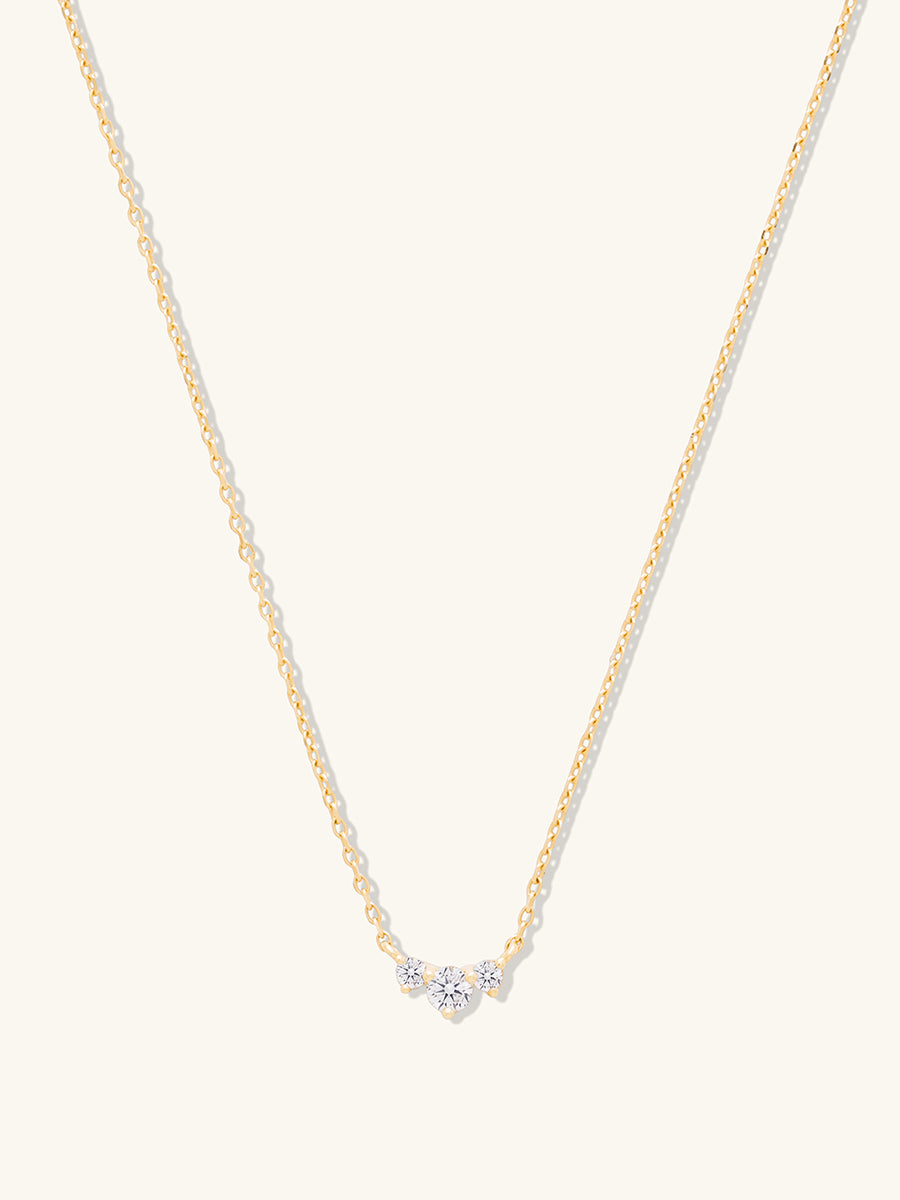 Diamond Sunrays 14K Solid Gold Necklace | Wanderlust + Co