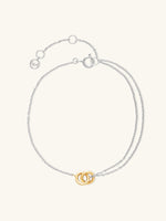 Double Link 14K Solid Gold Bracelet