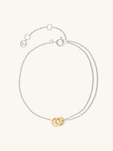 Double Link 14K Solid Gold Bracelet | Wanderlust + Co