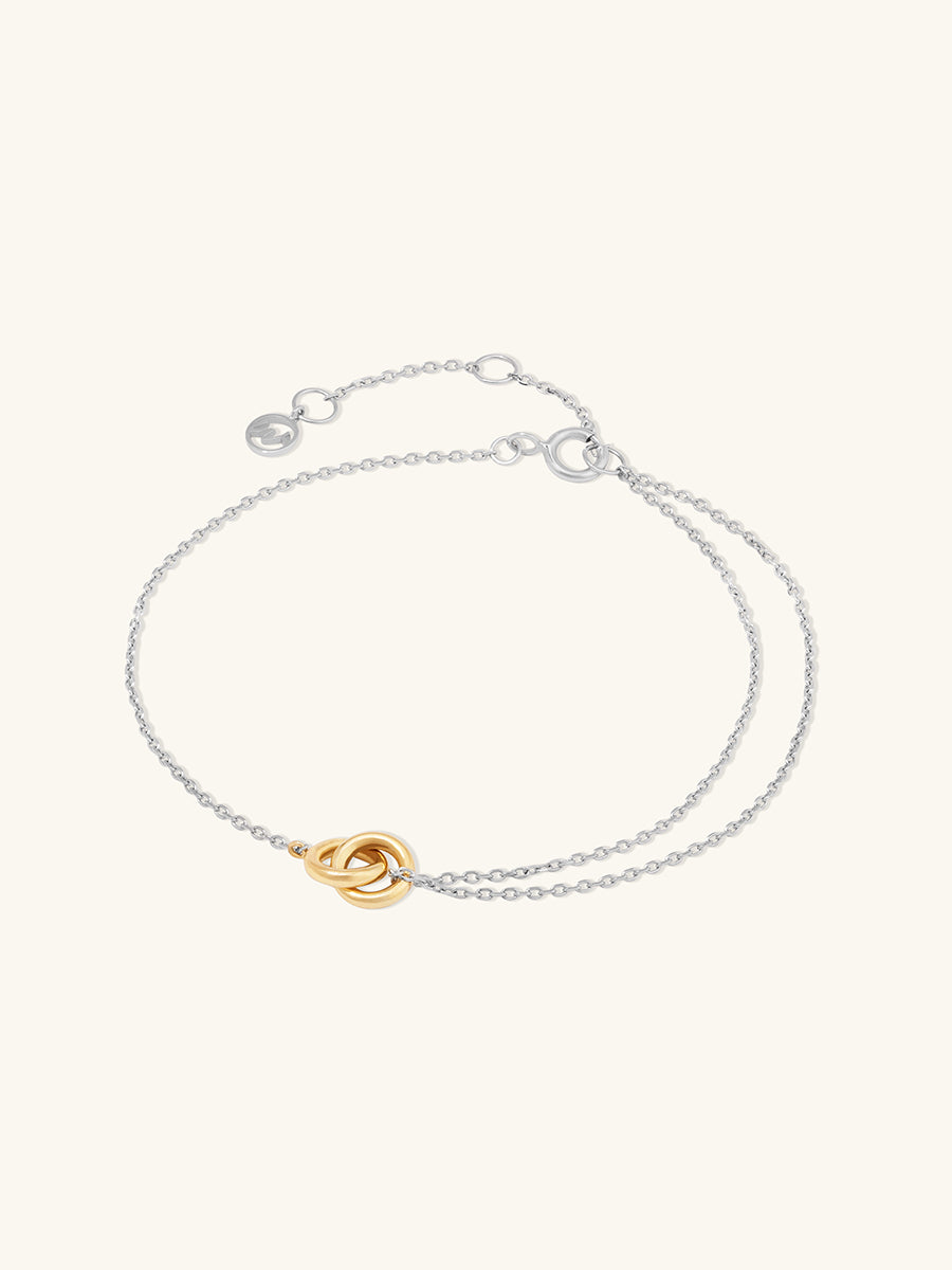 Double Link 14K Solid Gold Bracelet | Wanderlust + Co