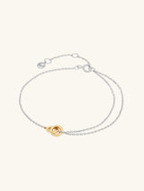 Double Link 14K Solid Gold Bracelet | Wanderlust + Co