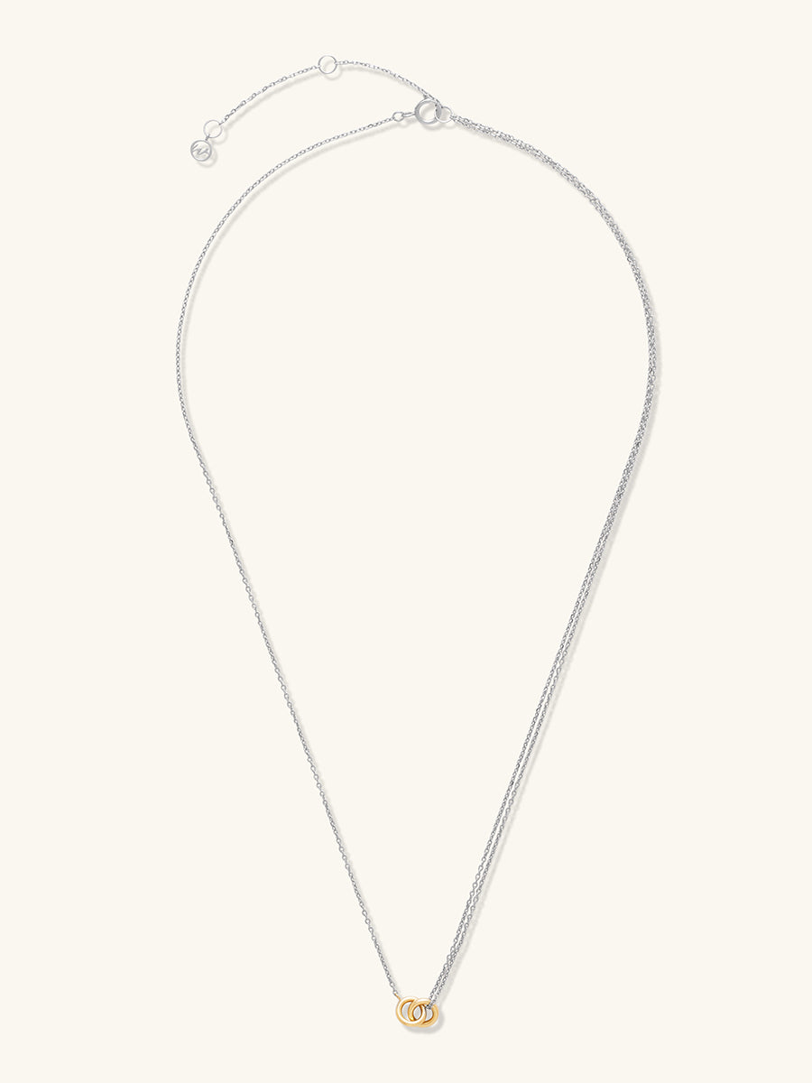 Double Link 14K Solid Gold Necklace | Wanderlust + Co
