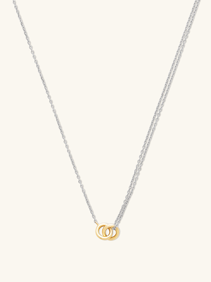 Double Link 14K Solid Gold Necklace | Wanderlust + Co