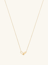 Double Link Diamond Pave 14K Solid Gold Necklace | Wanderlust + Co