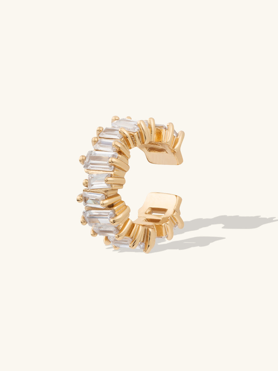 Jagged Baguette Gold 9mm Ear Cuff | Wanderlust + Co