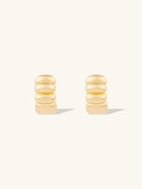 Eloise Gold 7mm Chubby Baby Huggie Earrings | Wanderlust + Co