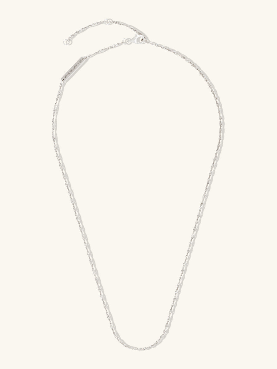 Sterling Silver Twist Chain Necklace | Wanderlust + Co