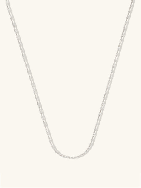Sterling Silver Twist Chain Necklace | Wanderlust + Co