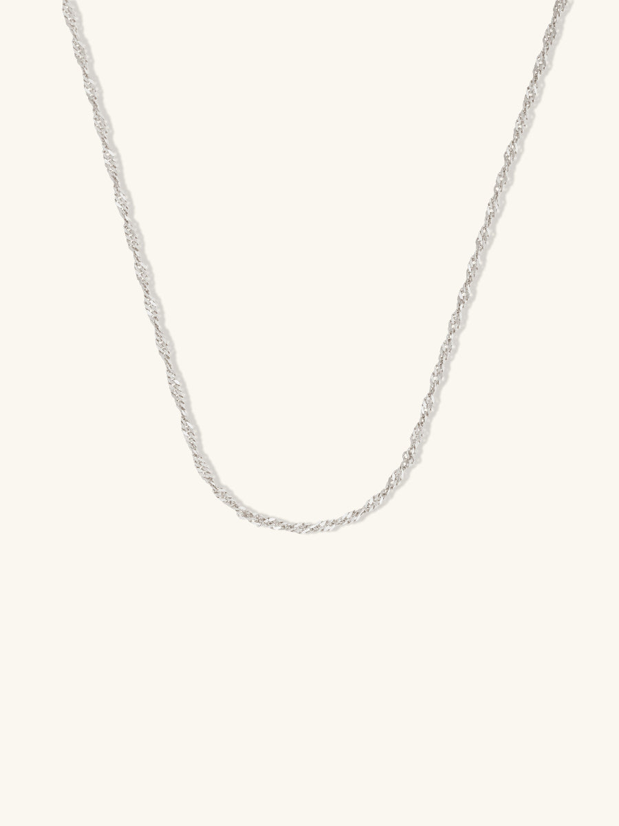 Sterling Silver Twist Chain Necklace | Wanderlust + Co