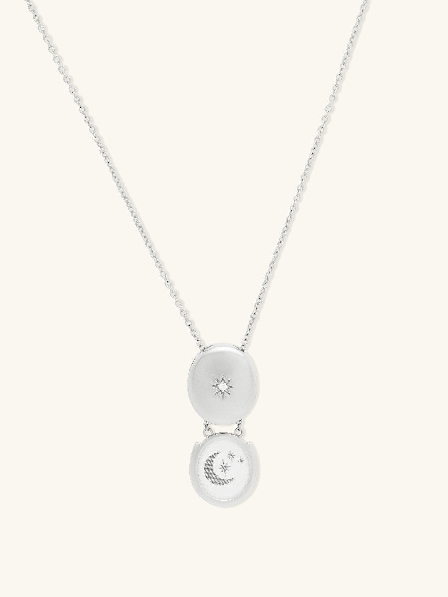 Falling Star Heirloom Silver Locket Necklace | Wanderlust + Co